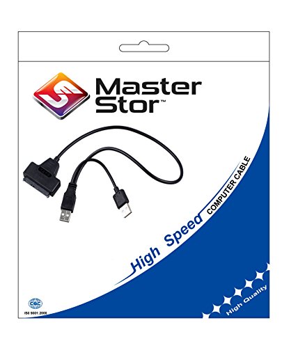 MasterStor USB 2.0 auf Serial ATA SATA 15 + 7 22P Adapter-Kabel für für 2.5" HDD Laptop-Festplatte