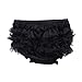 La Vogue Baby Girls Boys Ruffle Pants Knickers Bloomers Nappy Cover (S, Black)