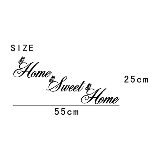 Saingace Home Sweet Home Decor Wandaufkleber DIY abnehmbare Kunst Vinyl-Wand-Aufkleber Wandaufkleber Wandtattoo Wandsticker - 3