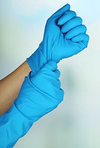 GUANTE NITRILO S/POLVO EXTRALARGO AZUL 100 UNID P