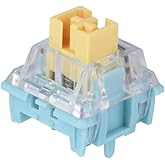 EPOMAKER Sea Salt Silent Mechanical Keyboard Switches Pre-Oiled with LED Slot 50g for Customizing Gaming Mechanical Keyboards