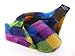 TOZIES Baby Toddler Soft Indoor Play Shoes / Slippers NON SLIP Designed to Stay on (3-4 years) MULTICHECK