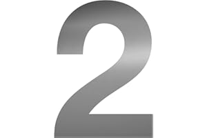 ISECUR Adesivo con numeri n. 2 in argento, altezza 10 cm, numero civico autoadesivo, numero da incollare per esterni, cassetta delle lettere, porta, resistente alle intemperie, kfz_675_2