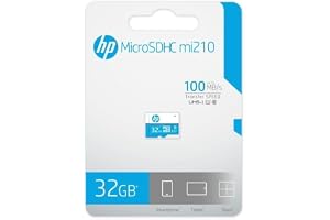HP 32GB MicroSD Memory Card | SDHC mi210 Class 10 | UHS-I, U1 Card | Upto 100MB/s R | Compitable with Smartphones, Camera, CCTV | Memory Card