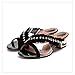Produktbild Sexy&live Women Genuine Leather Sandals Strange Thick high Heels Sandals Rome Style Rivets Sandals Women in Summer Large Size 34-43 Black 10.5
