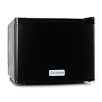 Klarstein Manhattan Mini frigo silencieux (idéal pour chambres, hôtels, restaurants, poids léger, capacité de 35L, acier inoxydable, 2 étages, classe énergétique A) - noir