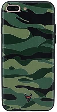 Robobull 3D Printed Back Case For Apple iphone 8 Plus, Camouflage Green