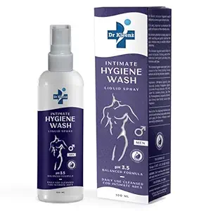 Dr Kleenz Intimate Hygiene Wash for Men - Liquid Spray- pH Balanced - Daily Use Cleanser for Intimate Area - 100ml