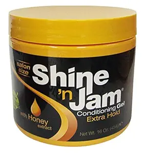 Shine N Jam Conditioning Gel Extra Hold 16 Ounce Jar (473ml) (2 Pack)