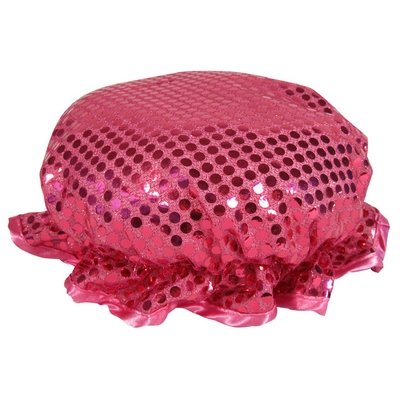 Pink Sparkling Sequin Shower Cap