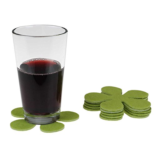 6er Set Glas-Untersetzer von MACOSA HOME Waschbare Filzuntersetzer mit Anti-Rutsch Rückseite in Blüten-Form. Hochwertige Getränkeuntersetzer in fröhlichen Farben. (Anthrazit) - 5