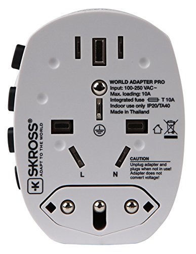 SKROSS PRO – Reiseadapter für Reisende aus Europa (Schuko-Standard) mit patentierten Länderschiebesystem für Reisen in über 220 Länder (USA, UK, Australien, China, Italien, Schweiz, Brasilien …) - 7