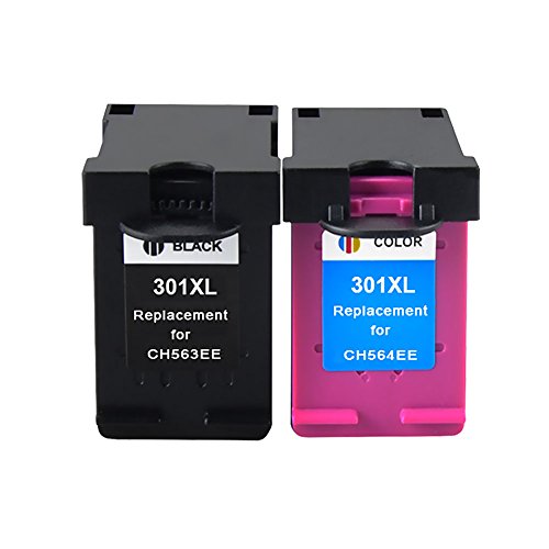 2 Ersatz Tintenpatronen kompatibel zu HP 301XL Schwarz / Farbe für HP DeskJet 1000, 1010, 1050, 1050a, 1055, 1510, 1514, 2050, 2050a, 2050s, 2054a, 2510, 2512, 2514, 2540, 2541, 2542, 2543, 2544, 2547, 2549, 2550, 3000, 3050, 3050a, 3050se, 3050ve, 3052, 3052a, 3054, 3055, 3055a, 3056a, 3057a, 3059a, HP Envy 4500, 4501, 4502, 4504, 4505, 4506, 4507, 4508, 5530, 5532, 5534, 5535, e-All-in-One, HP Officejet 2620, 2622, 2624, 4630, 4632, 4634, 4636 (1Black+1Colour)