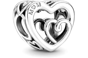 HAEPIAR S925 Breloque en Argent pour Bracelet Collier Argent Dangles Eternal Love For Mom pour Femmes Filles Cadeaux