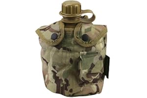 Kombat UK 1 Litre Water Bottle with BTP Camouflage Nylon Belt Pouch