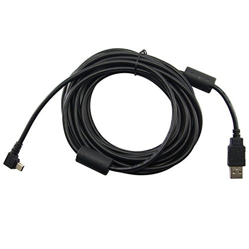 Goliton? USB 2.0 maschio al mini USB tipo B 5pin maschio 90 gradi ad angolo di destra cavo di dati con la EMI ferrite core 5 metri