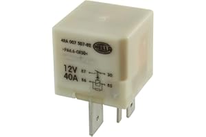 HELLA 4RA 007 507-021 Relé, sistema de precalentamiento - 12V - 5polos - Contacto de cierre - Color: blanco