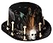 Produktbild Brandsseller Kostüm Verkleidung Hut Zylinder - Karneval Fasching Halloween Party Totenkopf Knochen (schwarz) Einheitsgröße