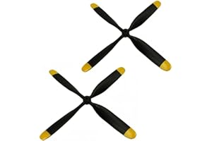 JIAFANRC Propeller 0740-cuatro cuchillas P7680109 para VolANTEX RC Plane 768-1 Mustang P51D 750mm Warbird Partes, 2 piezas