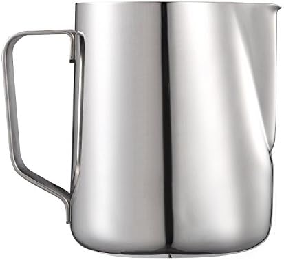 Lyndan Stainless Steel Milk Frothing Pitcher 900ML | Suitable for Coffee &amp; Latte Art | Creamer Jug with Measurement Scales