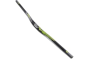 DELVOYE Rise 25/45mm Guidon VTT Downhill 31.8mm Cintre VTT Guidon De Vélo En Alliage D'aluminium 780/800mm Extra Long Guidon Cross Country (Color : Yellow 780mm, Size : Rise 15mm)