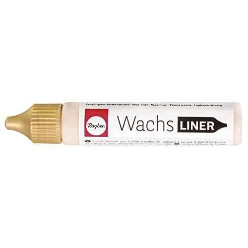 Rayher Hobby 31500620 Wachs-Liner, 30 ml, brilliantgold