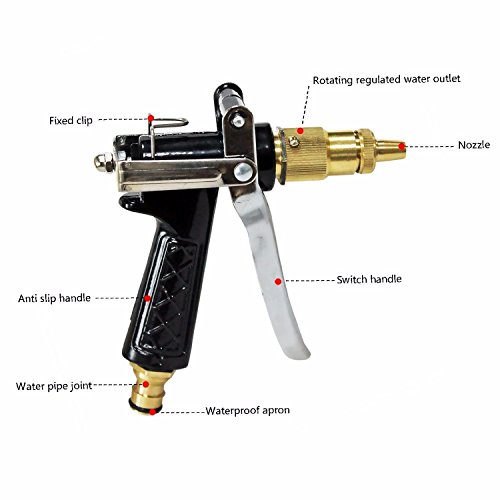 Tech Traders ® NEW Garden water watering hoselock HEAVY DUTY jet spray gun pistol, nozzle