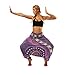 Produktbild Frauen-beiläufige Sommer-Lose Yoga-Hose Venmo Baggy Boho Aladin Overall Pluderhosen Damen Haremshose Ballonhose Pluderhose Yogahose Aladinhose Harem Sommerhose mit Stoffgürtel (Purple-A, One Size)