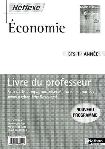 Télécharger Economie BTS 1re année : Livre du professeur PDF