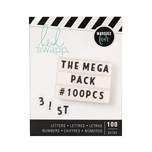 American CraftsHeidi Swapp Lightbox Mega Alphabet Pack - Punctuations and Numbers - 100 Pieces - Black