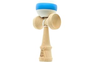YoYo Factory Kendama - Azul/Blanco (Juguete Tradicional Japonés, De Principiante a Profesional)