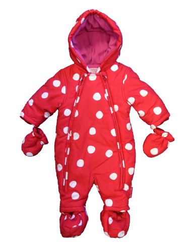 Toby Tiger Spot Baby Girl's Snowsuits Red 3-6 Months