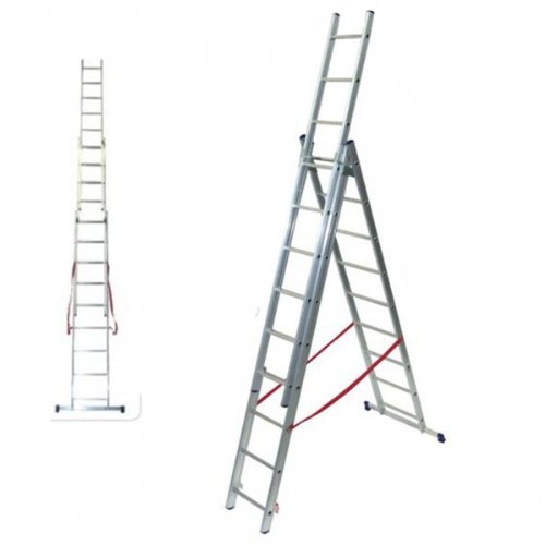 Preisvergleich Produktbild BULTO Mehrzweck-Leiter 3x11 Sprossen mit Treppenfunktion