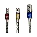 Produktbild UKCOCO 3 Stück 1/4 "3/8" 1/2 "Impact Socket Adapter Set Sechskantschaft Adapter Power Extension Bit Power Tools