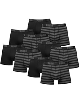 PUMA Herren Striped 1515 Boxer Boxershort Unterhose 10er Pack