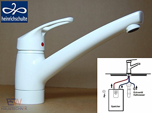 Preisvergleich Produktbild heinrichschulte ascona_1 NIEDERDRUCK Spültischarmatur weiß - schwenkbar