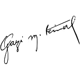 Quart Aksesuar Gazi Mustafa Kemal Atat&uuml;rk İmza Sticker Oto Araba Sticker 15 x 5 cm Siyah