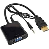 Lunatic 8844 Dijital HDMI to VGA Ses Destekli Monit&ouml;r G&ouml;r&uuml;nt&uuml; &Ccedil;evirici Aparat HDMI &Ccedil;ıkışlı Bilgisayarların G&ouml;r&uuml;nt&uuml;s&uuml;n&uuml; VGA Gi