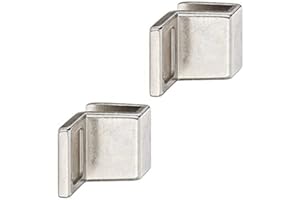 Gedotec Maniglie per porte in vetro per mobili - Maniglia per il bloccaggio - Spessore del vetro 4-6 mm - Zinco pressofuso nichelato - Maniglia per porte di mobili e porte