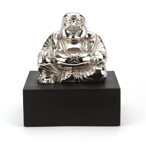 Urns UK Infinity Laughing Buddha Art Cremation Urn, Nickel