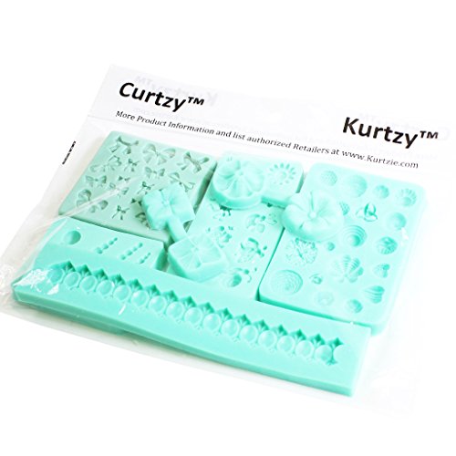 7 Silikon-Glasurformen Blume Bodüre Käfer Verzierung Zuckerguss Cupcake Garnierungen von Kurtzy TM - 6