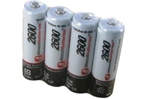 ABOUTBATTERIES Akku für SIEMENS GIGASET 4010 CLASSIC, Blisterpackung mit 4 Akkus, 1.2V, 2600mAh, Ni-MH