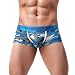 Produktbild Herren Boxershorts Retroshorts Bequeme Herren Unterwäsche Männer Unterhosen Slips Herren Unterhosen Camouflage Druck String Herren Karierte Dessous (XL, Blau)