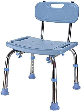 XRXY Creative Plastic Colored Stool/ Old Man Pregnant Women Bathroom Stool / Household Backrest Bathe Chair ( Color : Blue , Size : A )