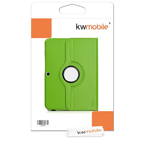 kwmobile Hülle für Samsung Galaxy Tab 3 10.1 P5200 / P5210 / P5220 – 360° Standfunktion Case Tablet Schutzhülle Kunstleder – Smart Cover Tabletcase Grün - 7
