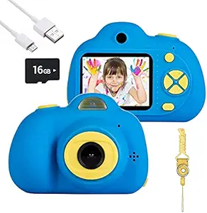 BEISITE Kids Camera Toys for 5-9 Year Old Boys, Shockproof Digital Cameras for Child Boys Girls, Compact Camcorder Best Birthday Festival Gifts for Kid, Dark Blue(16GB Memory Card Included)