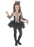 Premium Tiger-Kostüm für Mädchen mit Tiger-Ohren und Tiara | Hochwertiges Karnevals-Kostüm / Faschings-Kostüm / Tigerkostüm | Perfekte Teenager-Verkleidung für Karneval, Fasching, Fastnacht (Größe: 140) - 