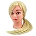 Neverland Professional 24" 70% Real Human Blonde Hair Training Head Hairdressing Model Salon with Free Clamp