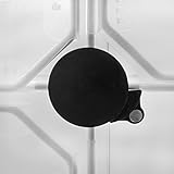 VENKON – Stufenregal Steckschrank Stoffschrank Frei Gestaltbares DYI Regalsystem: 12-Modulfächer mit Türen, satiniert-transparentes Steckregal - 6