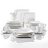 30-teiliges Basic Set für 6 Personen: je 6 Kaffeetassen, Untertassen, Dessertteller, Speiseteller und Suppenteller